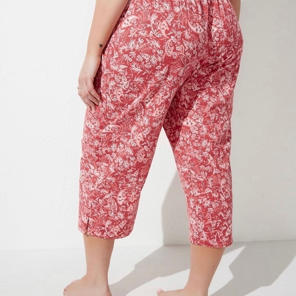 Capri Pant with Removable Sash Tie, Paisley Print - Picture 2 of 4